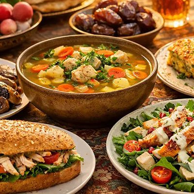 غذای افطاری با مرغ