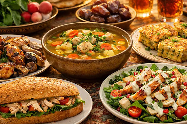 غذای افطاری با مرغ