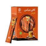 کافی میکس با طعم کارامل بدون شکر و شیرین شده با استویا پپتینا بسته 10 عددی
