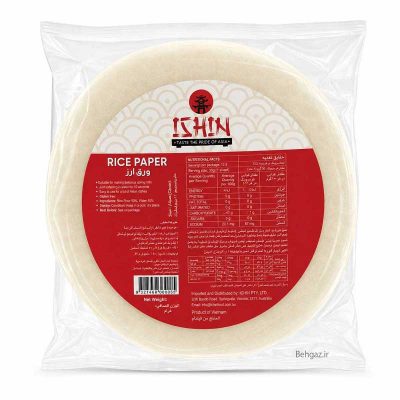 ورق برنج خوراکی رایس پیپر ایشین مدل گرد سایز 22 - 250 گرم