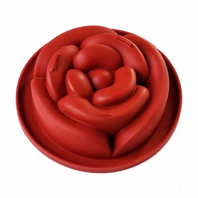 قالب سیلیکونی دسر حلوا کیک و ژله مدل گل رز گالیگا سایز 12
