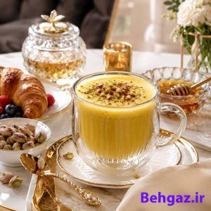 چای کرک پسته زعفرانی بدون شکر پپتینا
